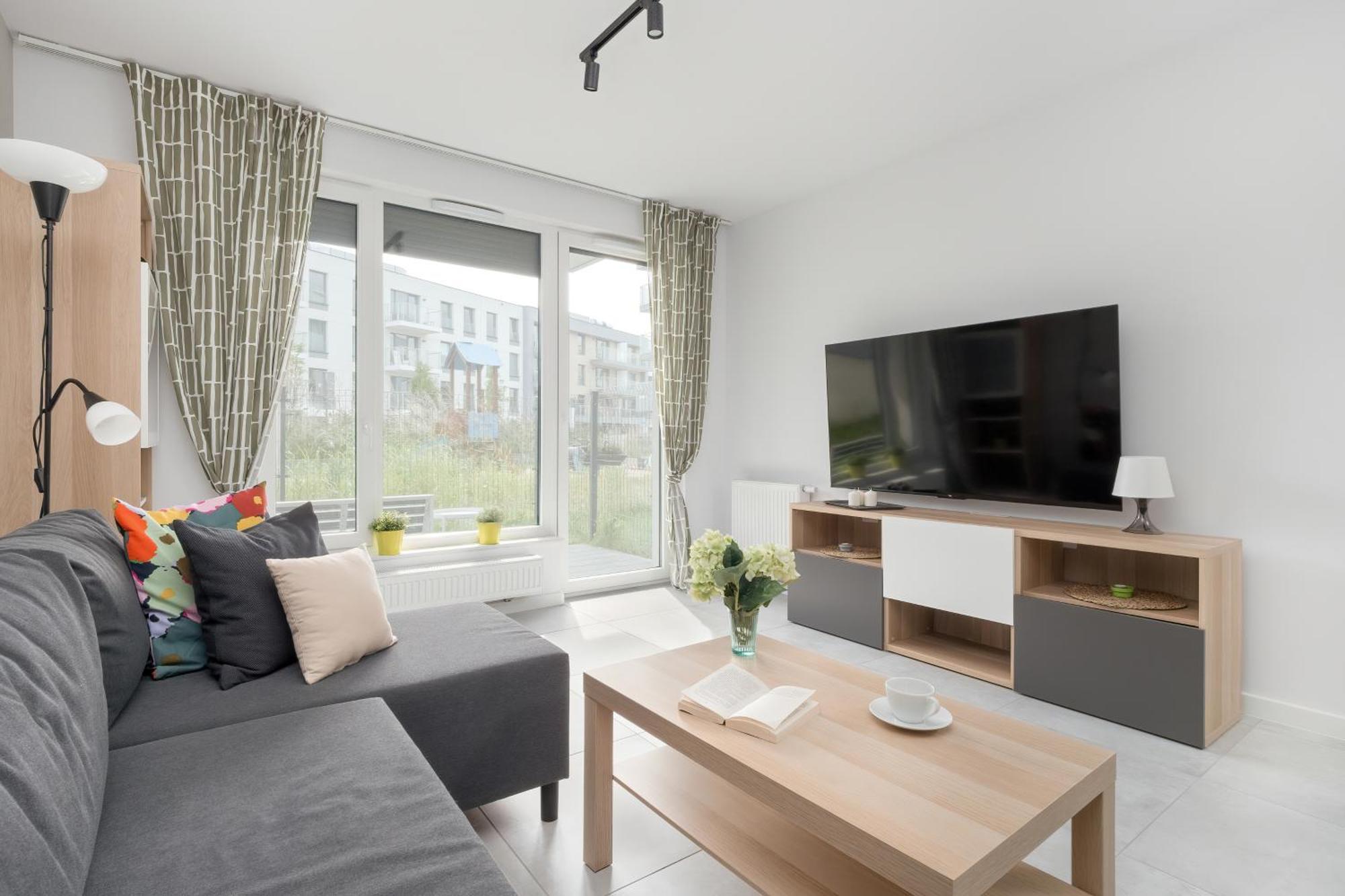 גדנסק Sea And Stadium Apartments In Good Design With Parking & Garden By Rent Like Home מראה חיצוני תמונה